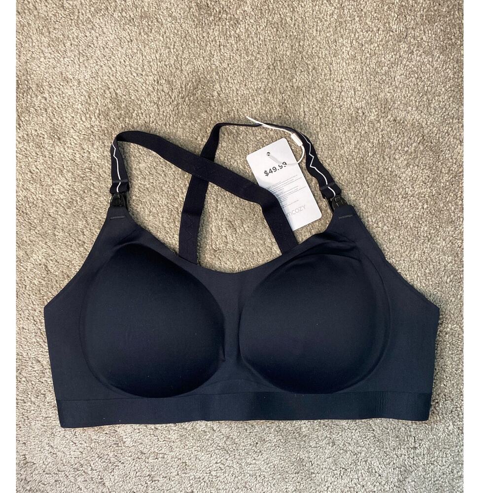 New Momcozy Nursing Bra Black Size 2XL